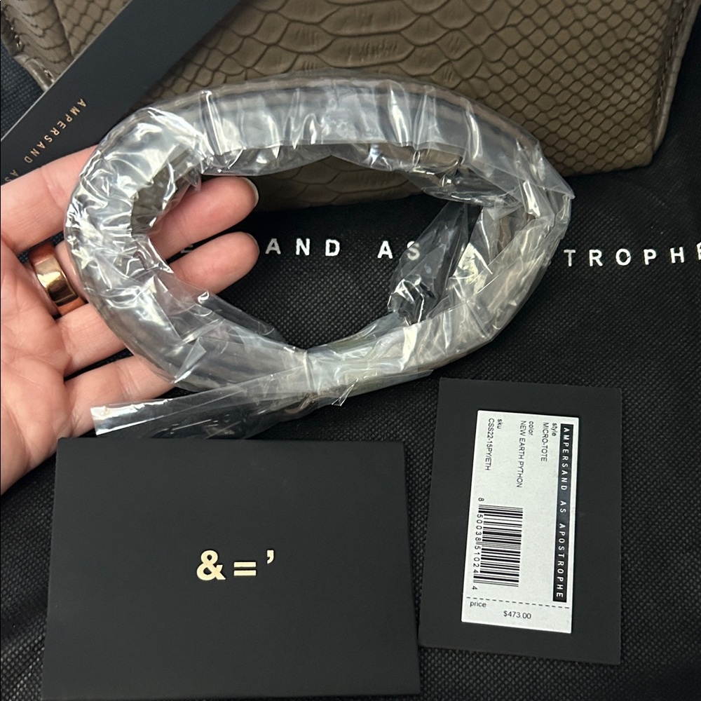 NWT Ampersand as Apostrophe New Earth Python Micro Tote Bag | $473 retail - Picture 7 of 9